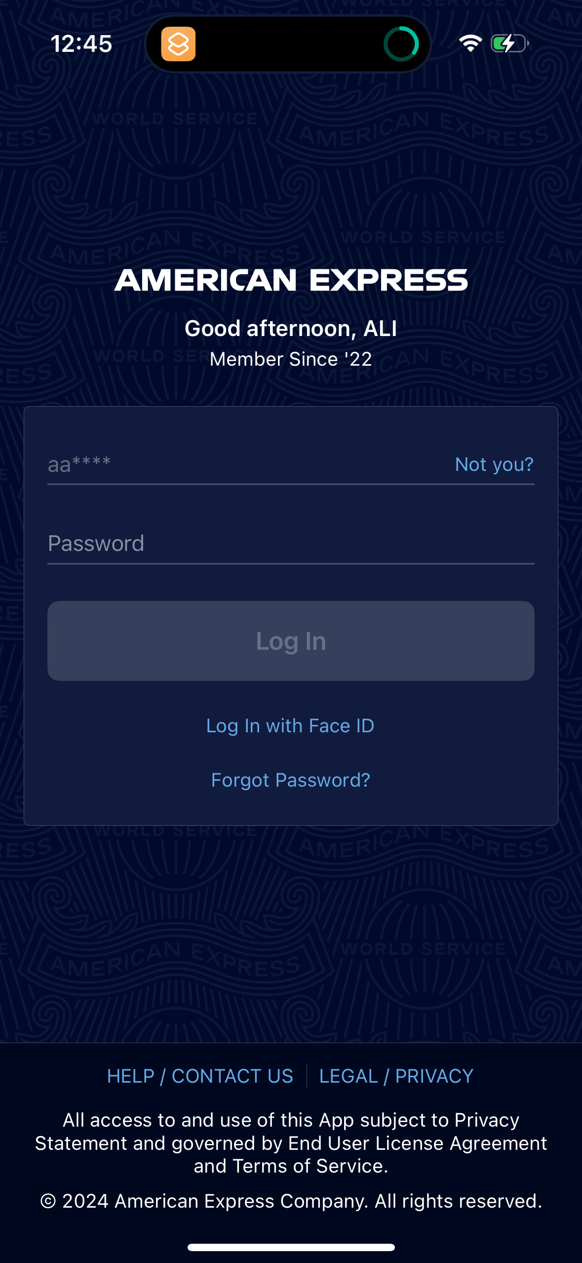 amex app screenshot 88